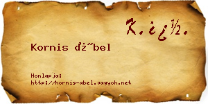 Kornis Ábel névjegykártya